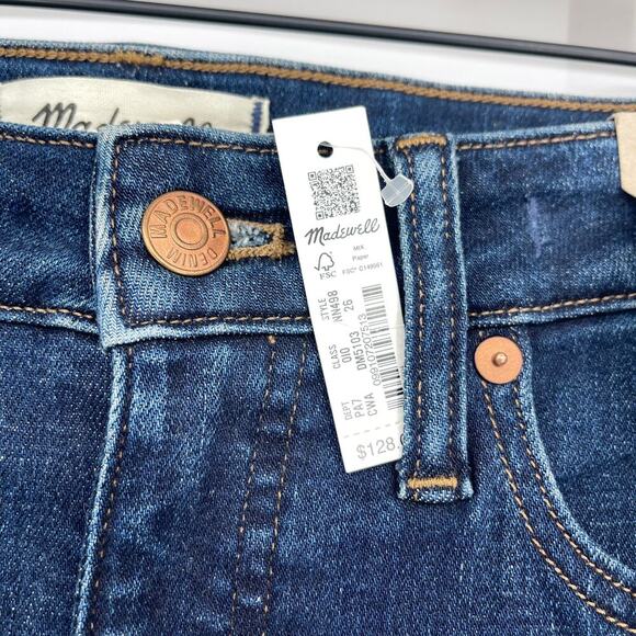 Madewell Curvy Kick Out Crop Jean Colleton Dark Wash Size 26 NEW - Picture 8 of 10